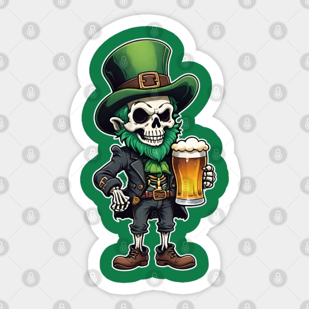 Skeleton Leprechaun 2 Sticker by Grave Digs